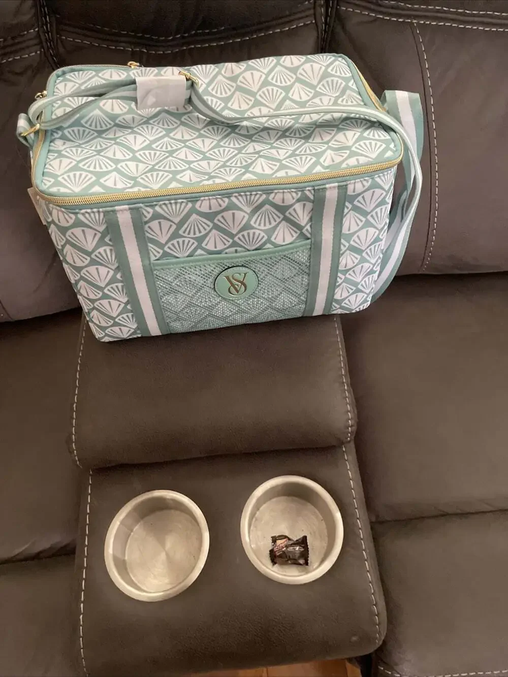 NWT Victoria's Secret Aqua Large Cooler Tote Bag Great for Beach / Pool / Travel